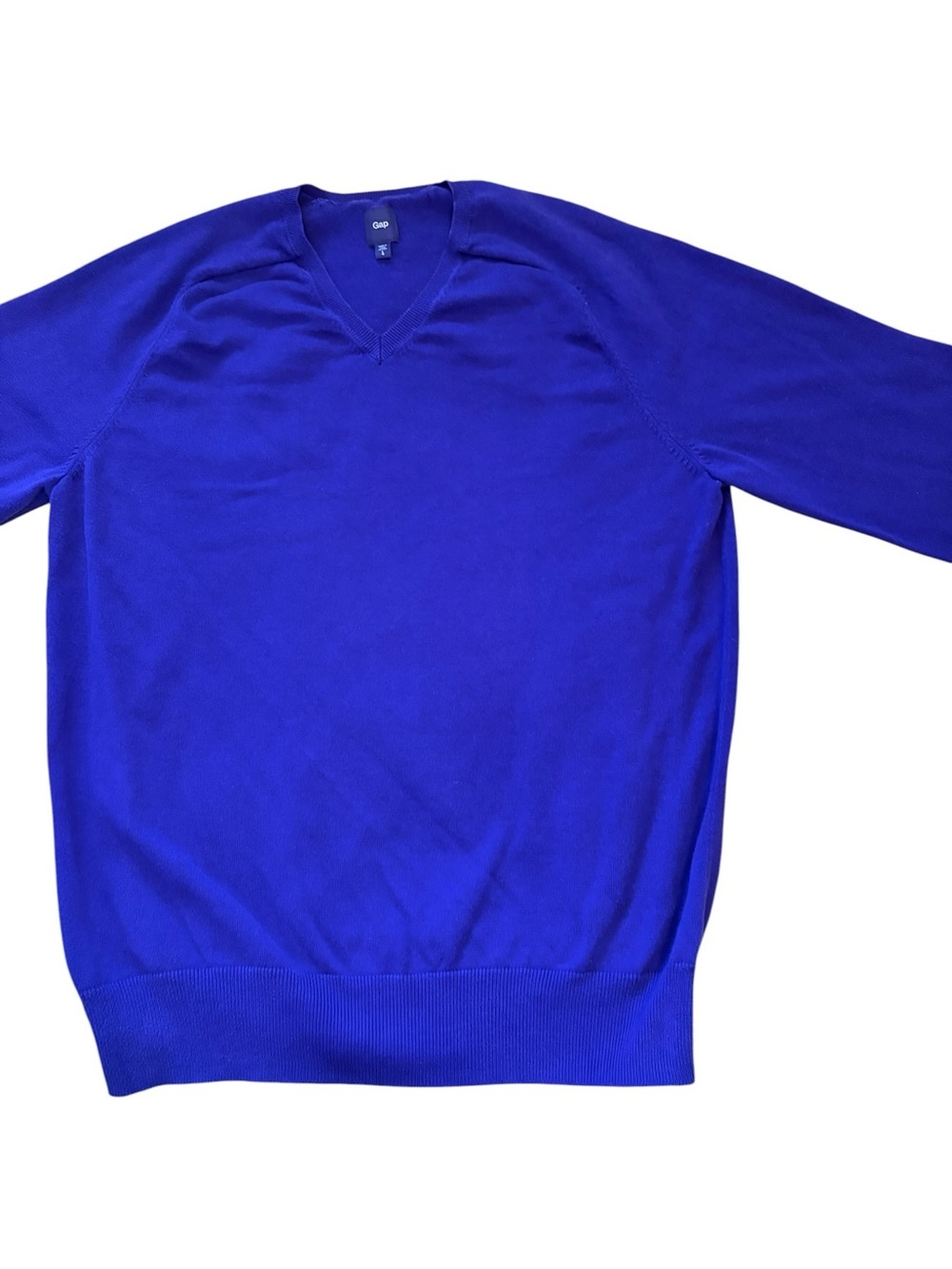 GAP Men's V-Neck Sweater - Cobalt Blue